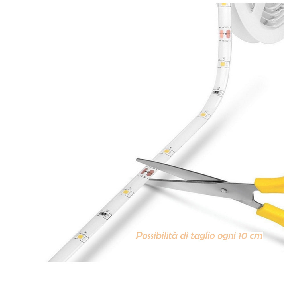 Striscia led con sensore di movimento a infrarossi 3 watt a batteria da 1 metro luce naturale 4000k strip adesiva - ambraled