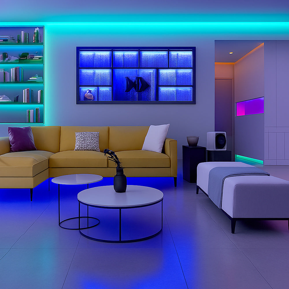 Striscia strip 300 led RGB 35W con telecomando e centralina IP55 - ambraled