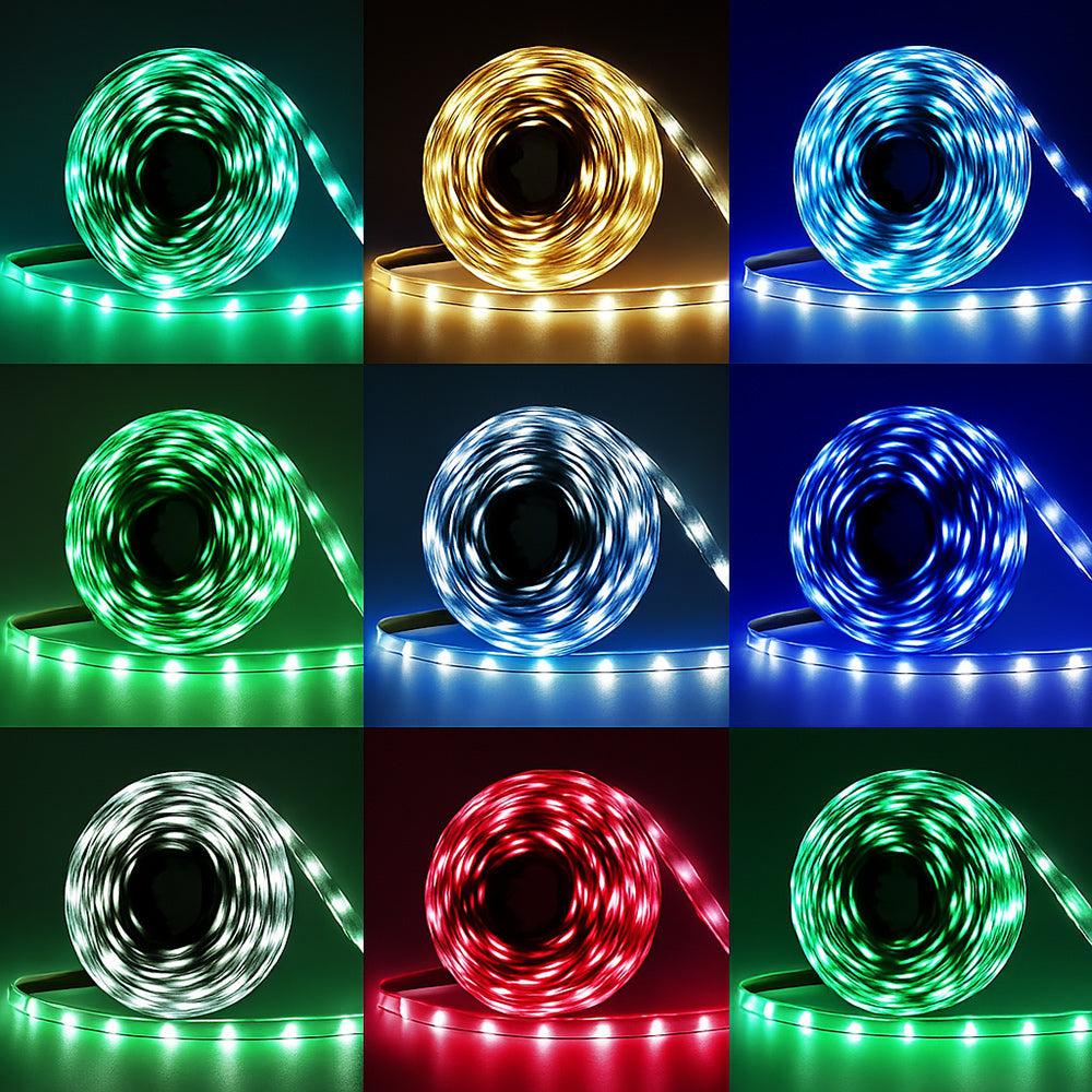 Striscia strip 300 led RGB 35W con telecomando e centralina IP55 - ambraled