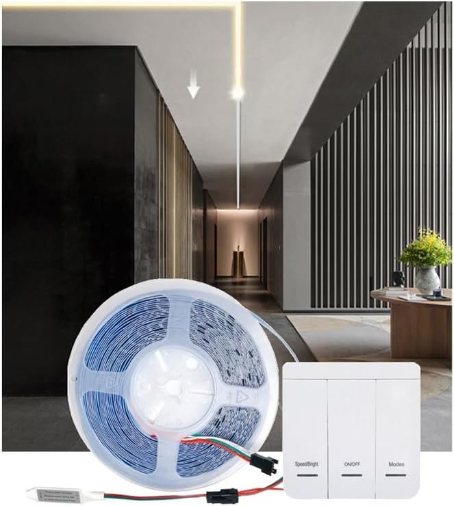 Striscia LED 600 indirizzabile 61W 24V 5m telecomando e effetti luce - ambraled