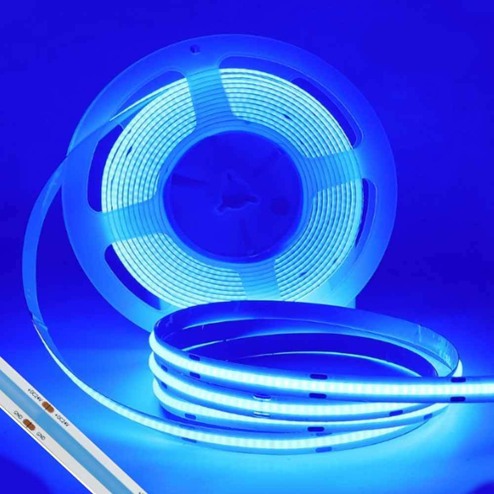 Strip led cob 24v strisci bobina 5 metri 50 watt vari colori - ambraled