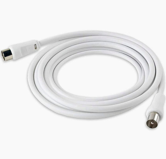 Prolunga antenna coassiale RG59 TV – 1,5m / 3m / 5m / 8m con connettori M/F per segnale digitale video